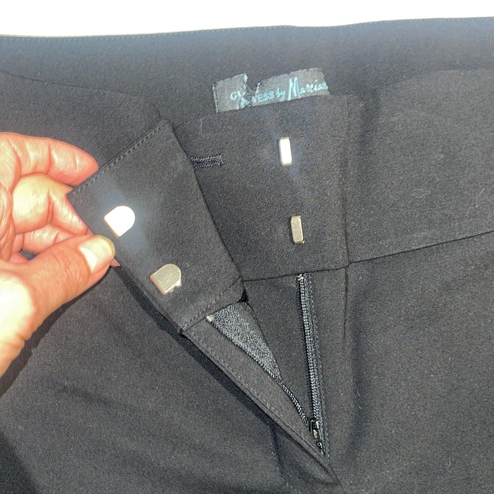 New Guess Marciano Stretch Slim Straight Black Pants 8 M - Picture 4 of 10